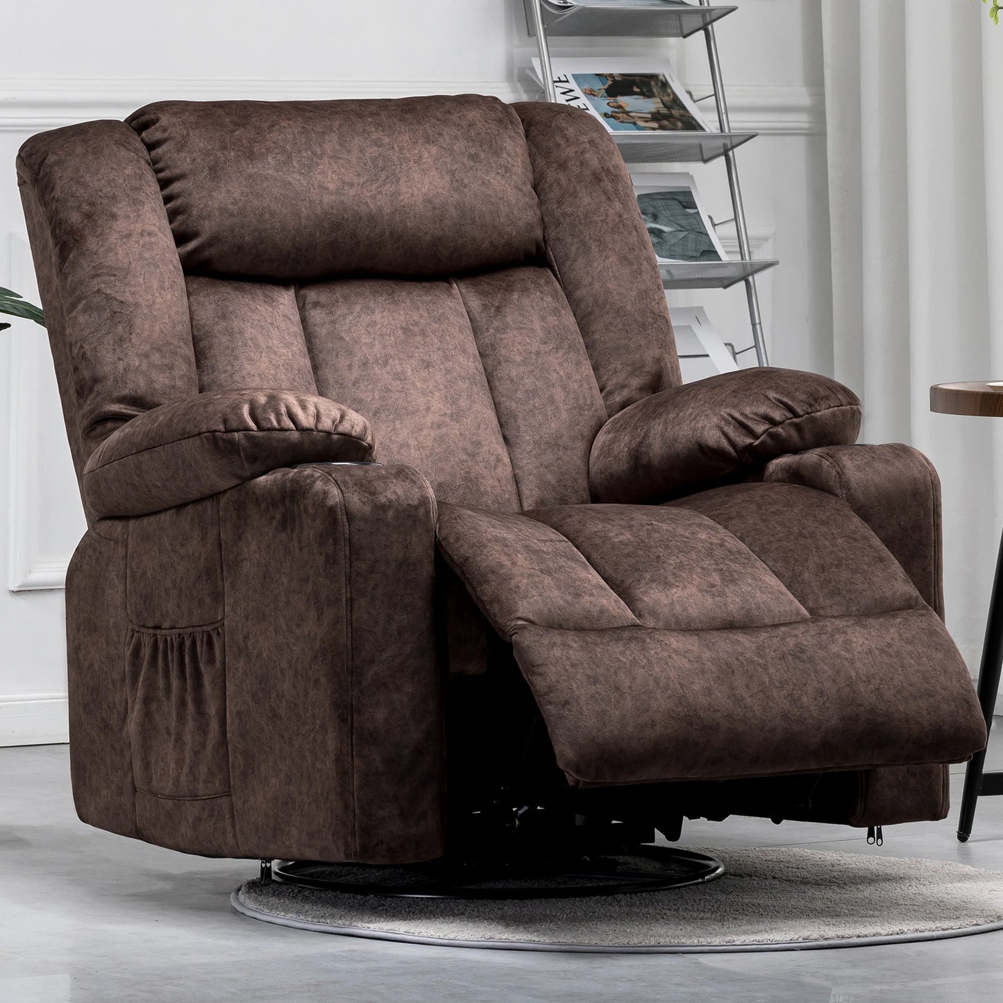 COMHOMA Recliner Rocker 360 Degree Swivel Chair Sofa
