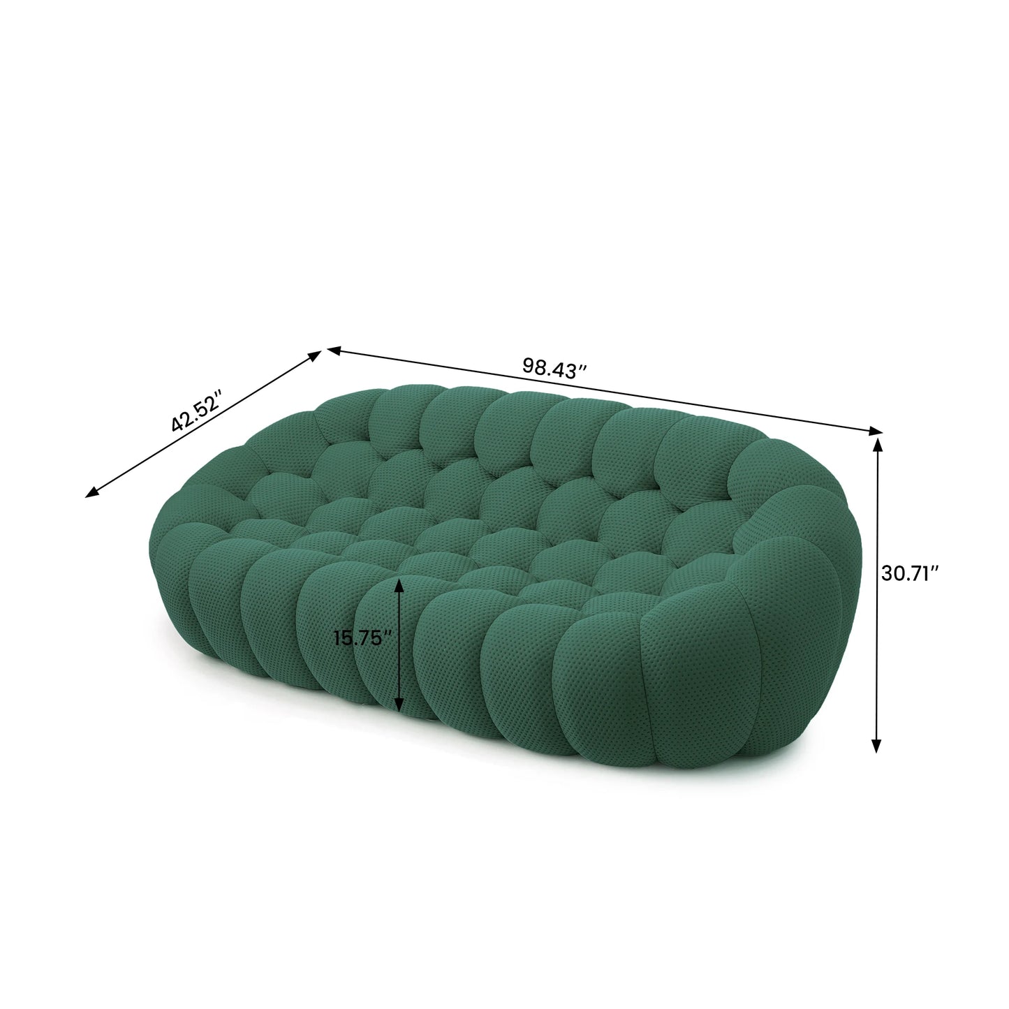 Everyday EssentialsOnline Curved Couch 3D Honeycomb Sofa