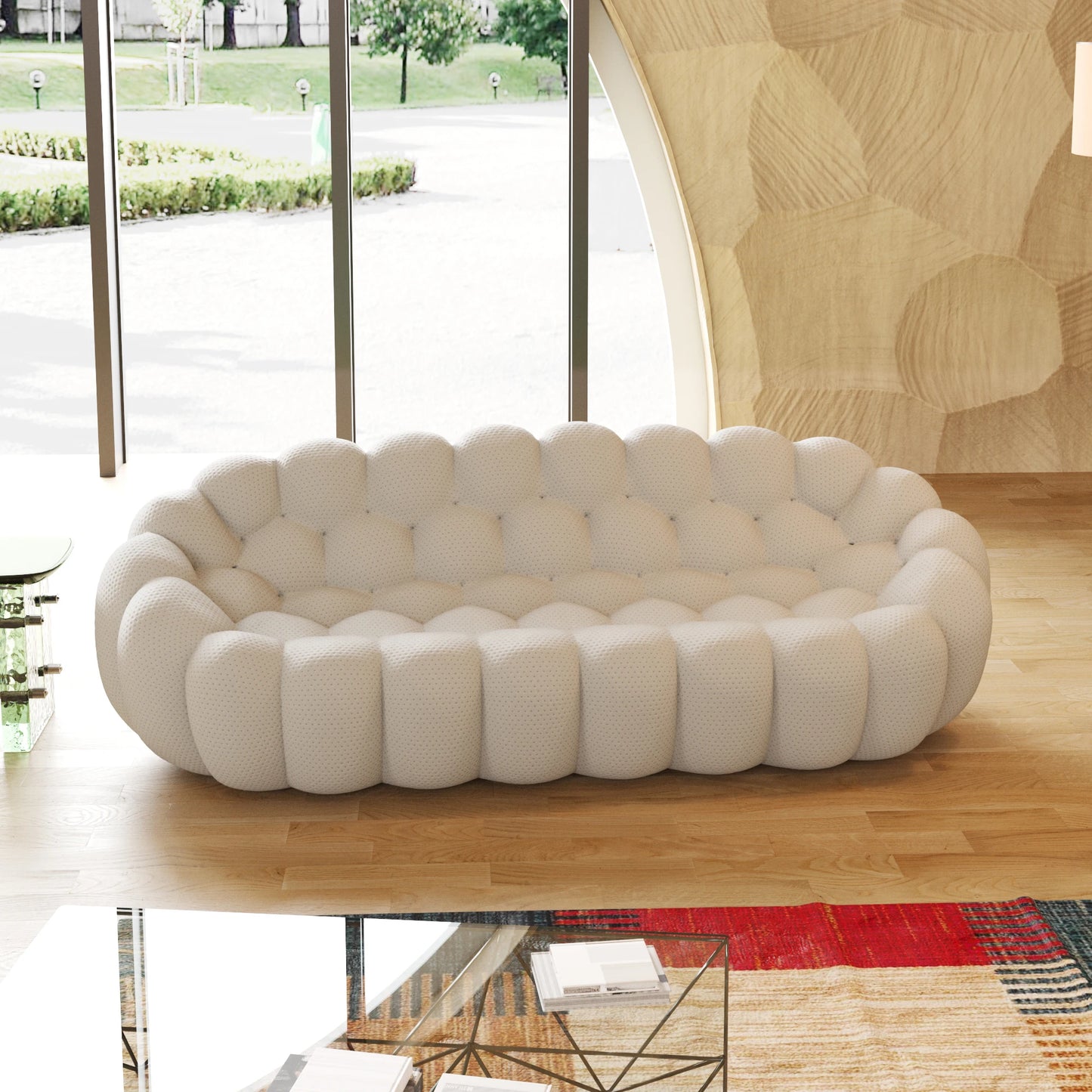 Everyday EssentialsOnline Curved Couch 3D Honeycomb Sofa