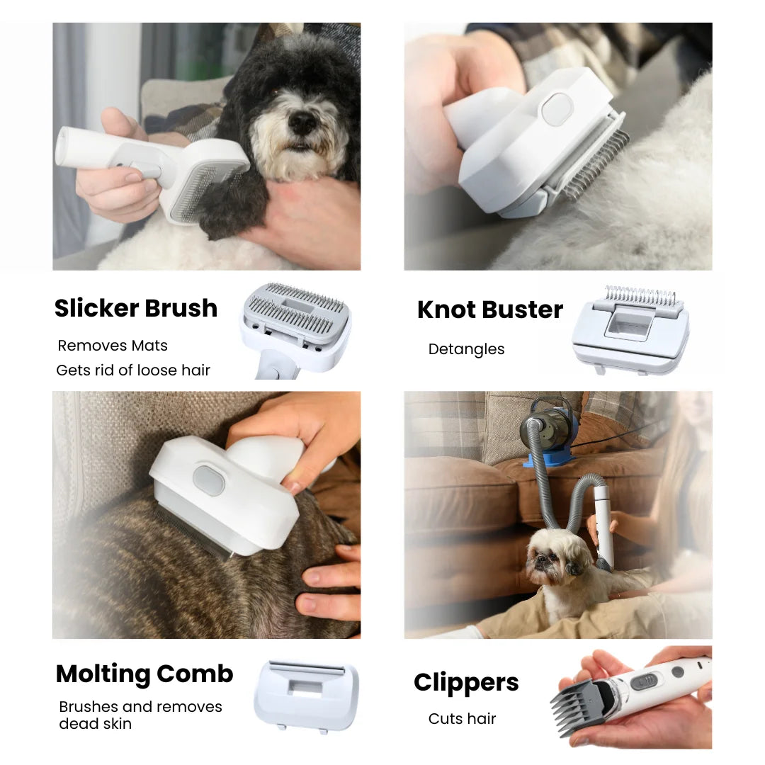 Carolina Pets Grooming Kit for Dogs and Cats With Vacuum