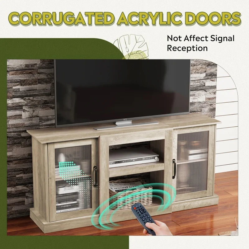 GALAXHERO TV Stand Console Cabinet With Storage Shelves