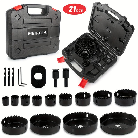 Everyday Essentials 21Pcs Hole Saw Set For Wood Metal PVC