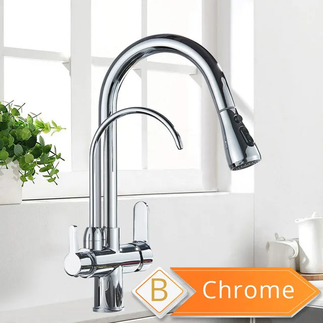 Rozin Purification Kitchen Faucet Pull Out Water Filter