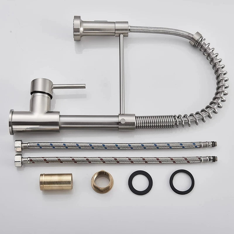 Dfrkjhre Kitchen Faucet Pull Out Deck Mounted Mixer Tap