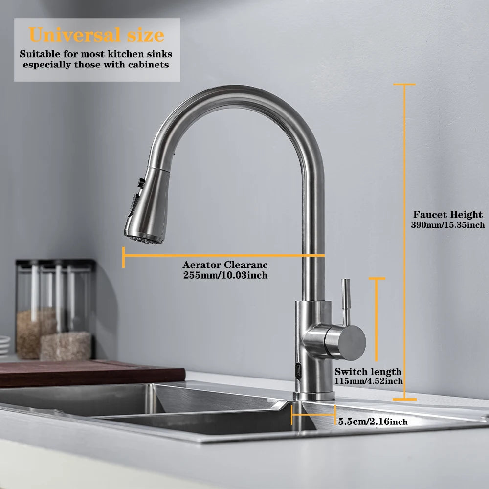 Everyday Essentials Smart Touchless Kitchen Faucet IR Sensor