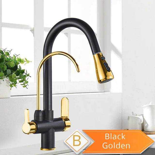 Rozin Purification Kitchen Faucet Pull Out Water Filter