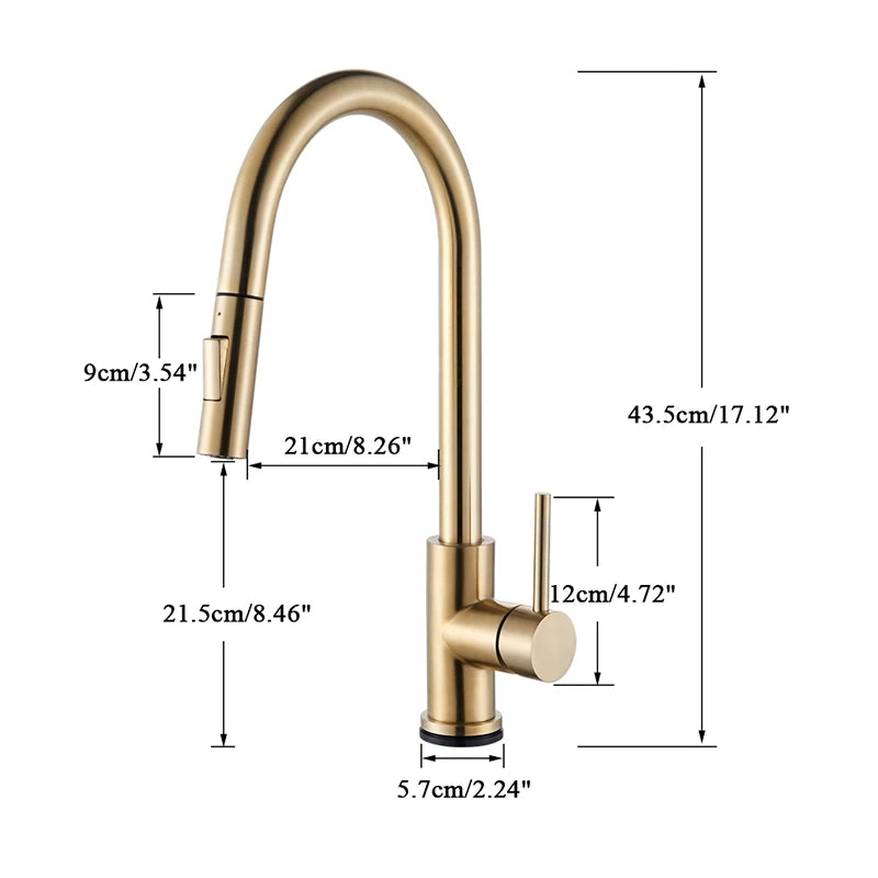 Rozin Smart Touch Kitchen Faucet With Pull Out Sensor