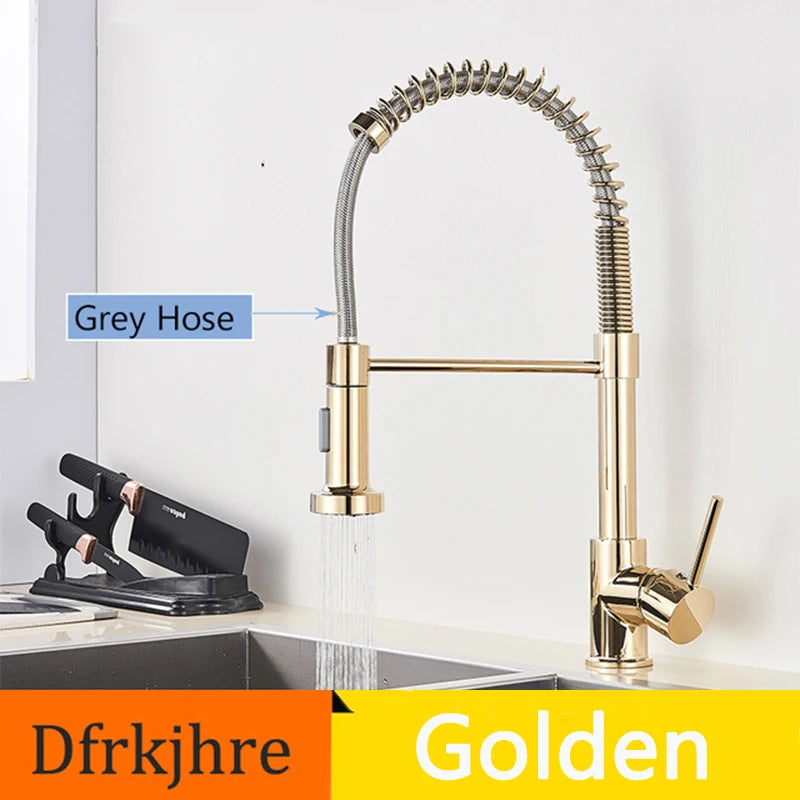 Dfrkjhre Kitchen Faucet Pull Out Deck Mounted Mixer Tap