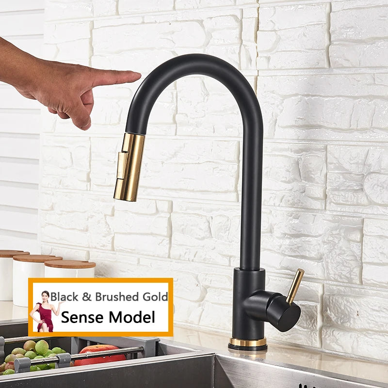 Rozin Smart Touch Kitchen Faucet With Pull Out Sensor