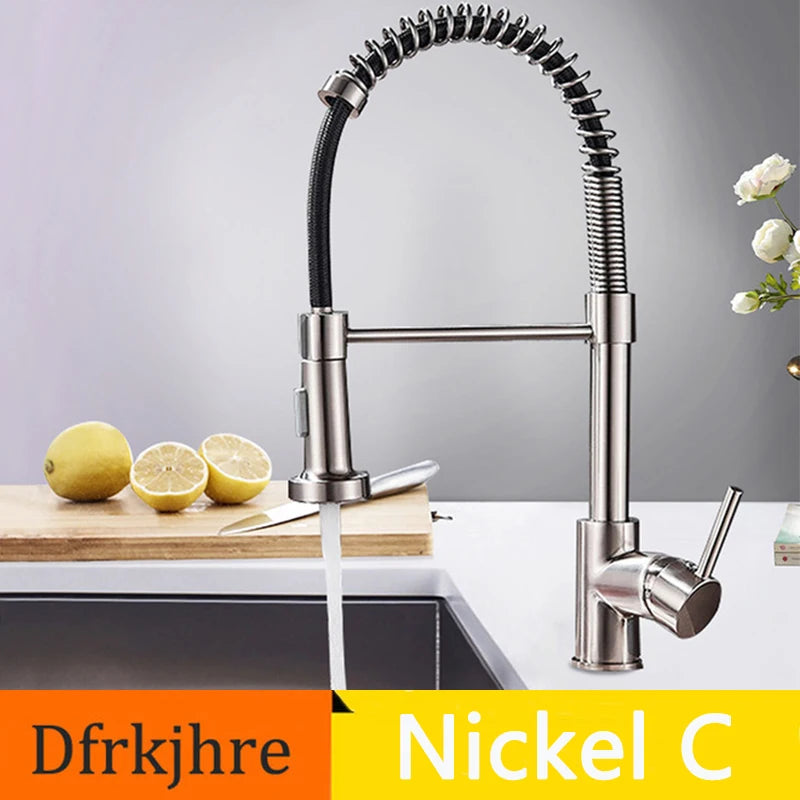 Dfrkjhre Kitchen Faucet Pull Out Deck Mounted Mixer Tap