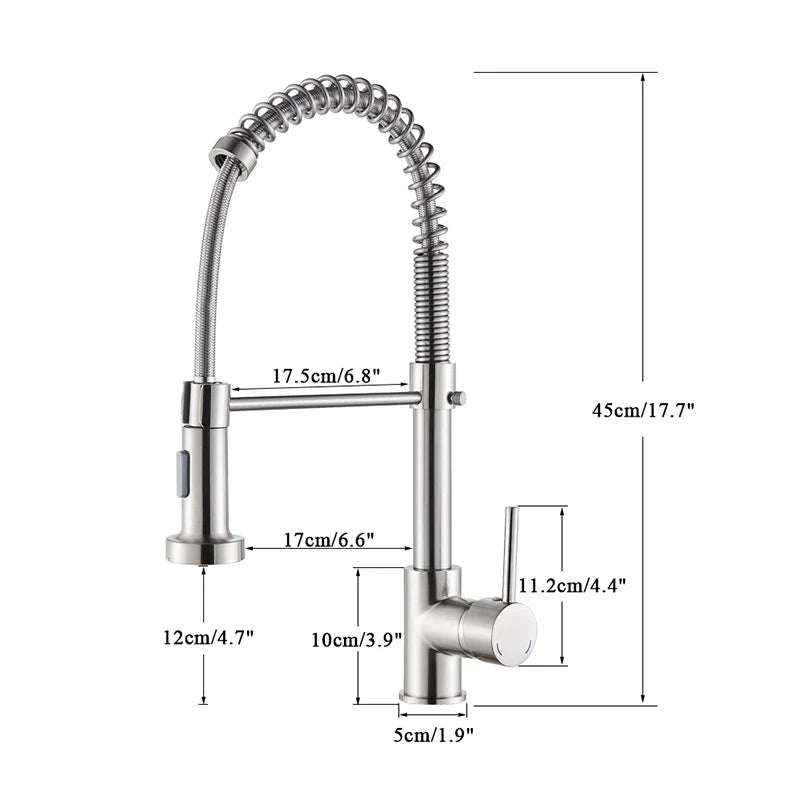 Dfrkjhre Kitchen Faucet Pull Out Deck Mounted Mixer Tap