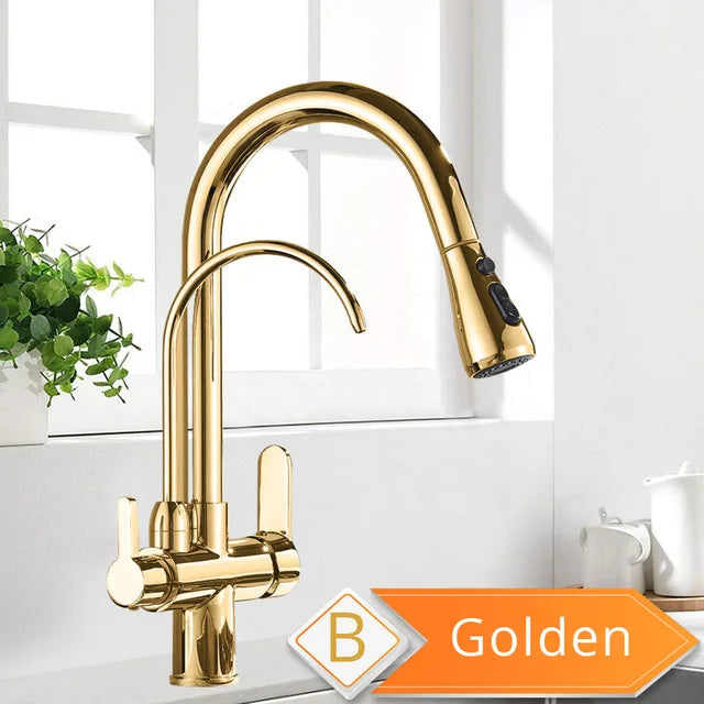 Rozin Purification Kitchen Faucet Pull Out Water Filter