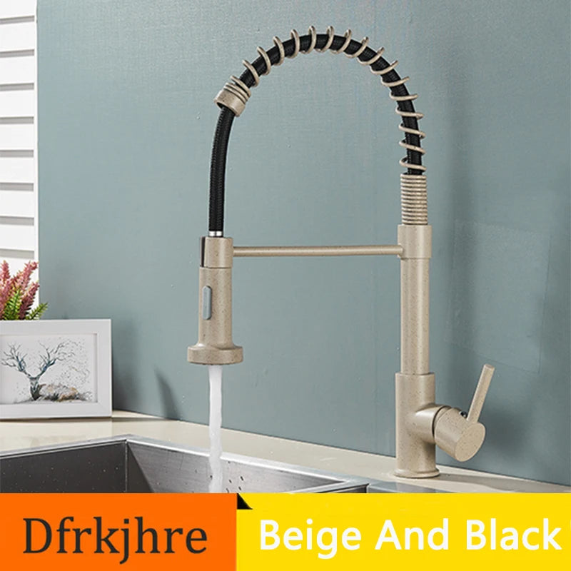 Dfrkjhre Kitchen Faucet Pull Out Deck Mounted Mixer Tap