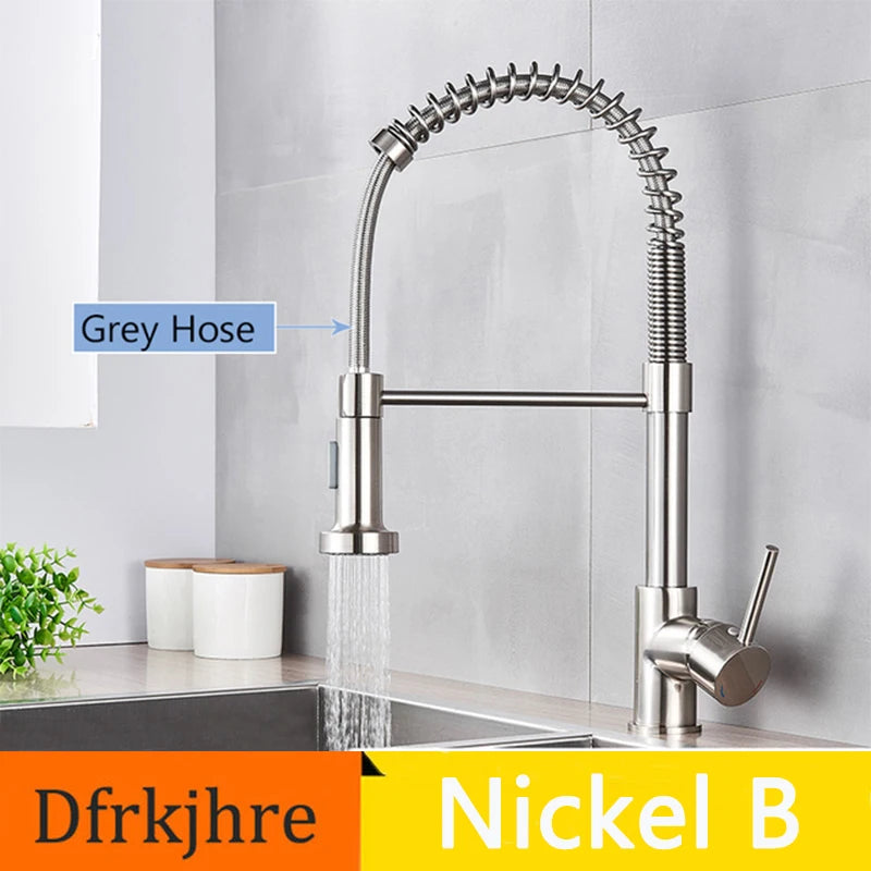 Dfrkjhre Kitchen Faucet Pull Out Deck Mounted Mixer Tap