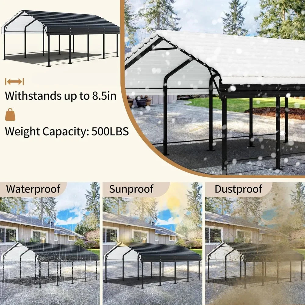 Chemical Preservative Heavy Duty Metal Carport Shelter