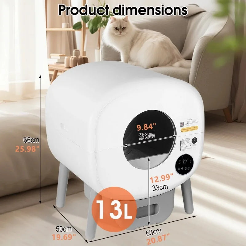 Lunapurr Automatic Self Cleaning Litter Box Odor Free Cats