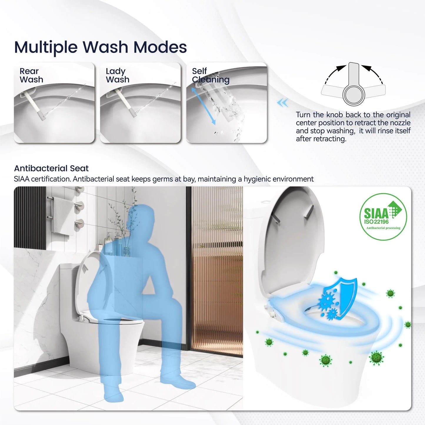 Everyday EssentialsOnline Bidet Toilet Seat With Nozzle
