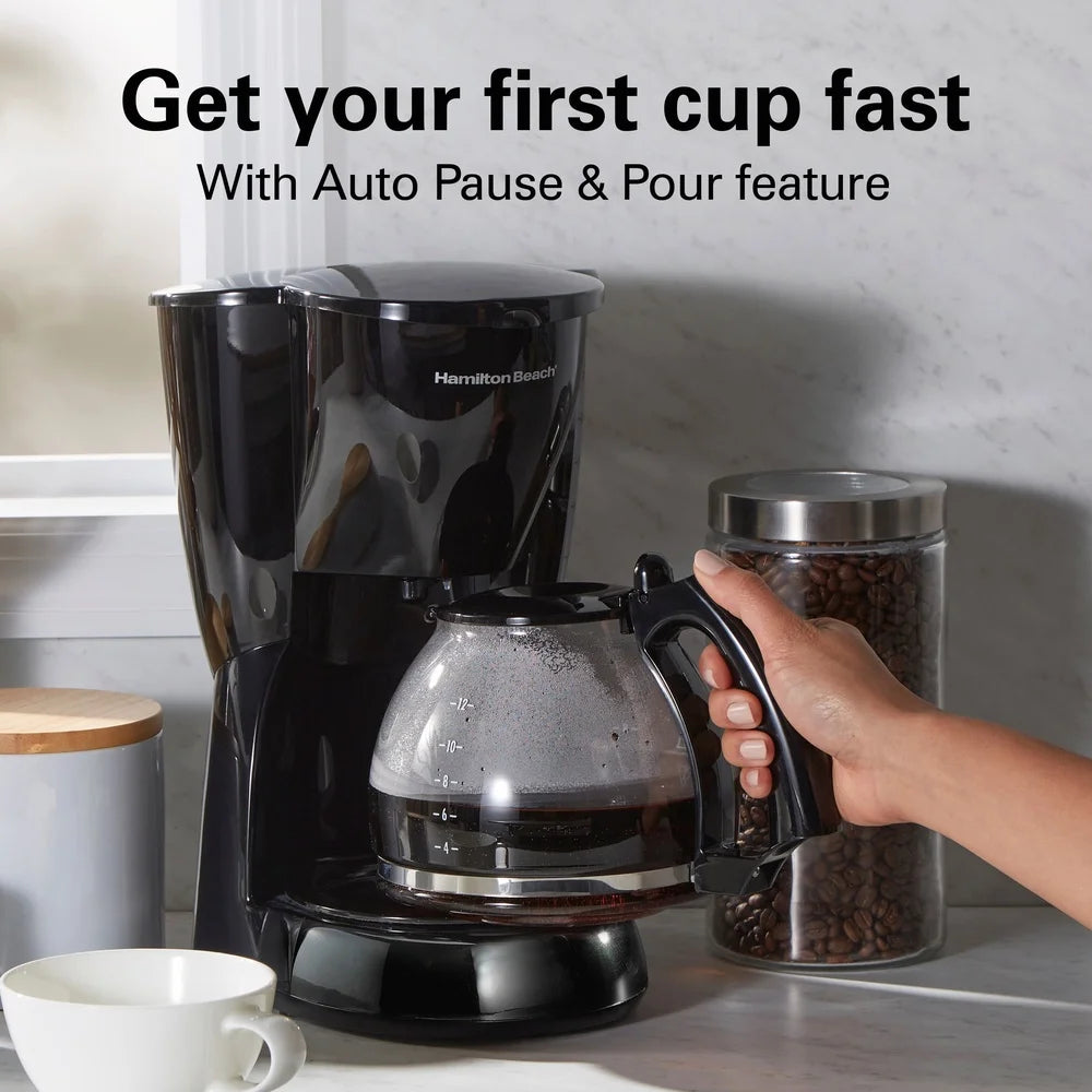 XMSJ 12 Cup Programmable Coffee Maker with Auto Shut-Off
