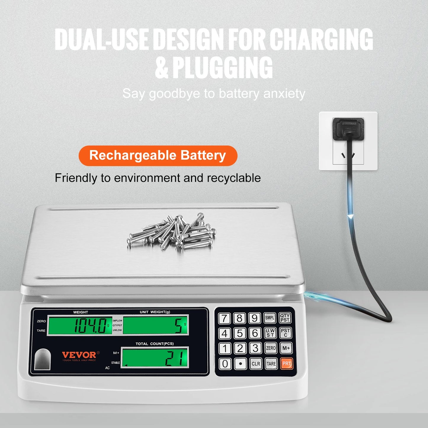 SucceBuy 30kg 1g Precision LCD Digital Counting Scale