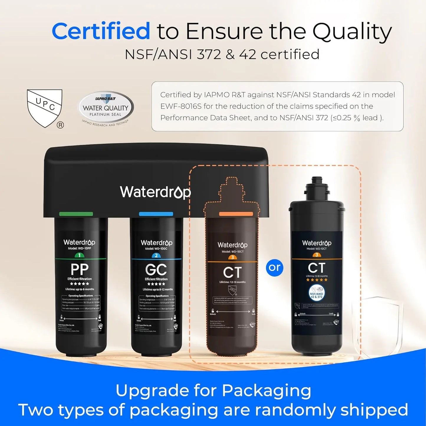 Waterdrop TSA 8 Layer Under Sink Water Filter System PFAS