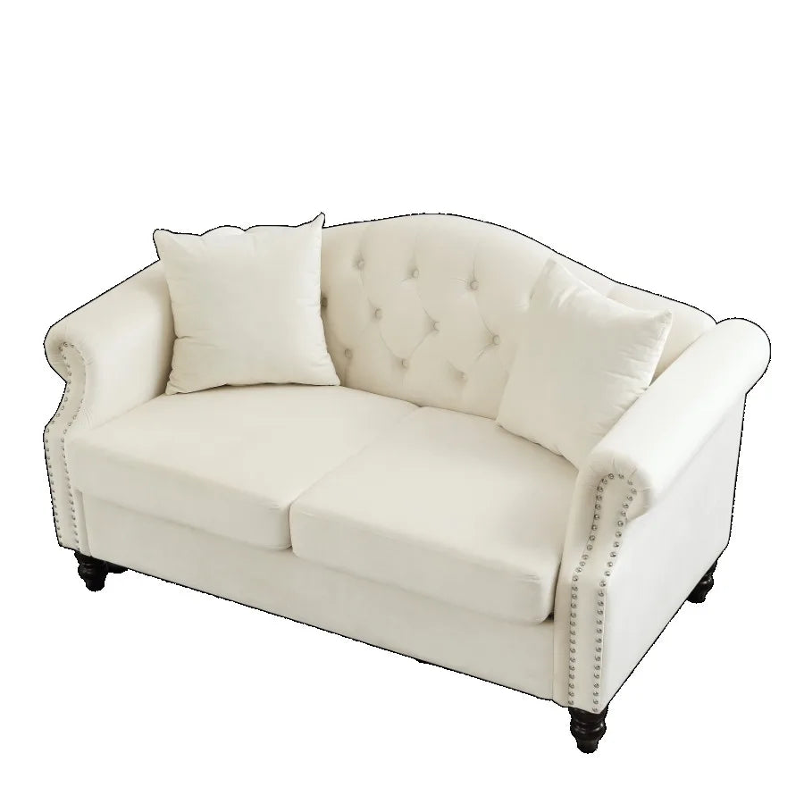Hign Concerned Chesterfield Velvet Sofa Tufted Couch