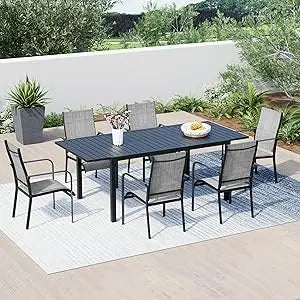 Blackwicker Rattan All Weather Patio Dining Set 5 7 9