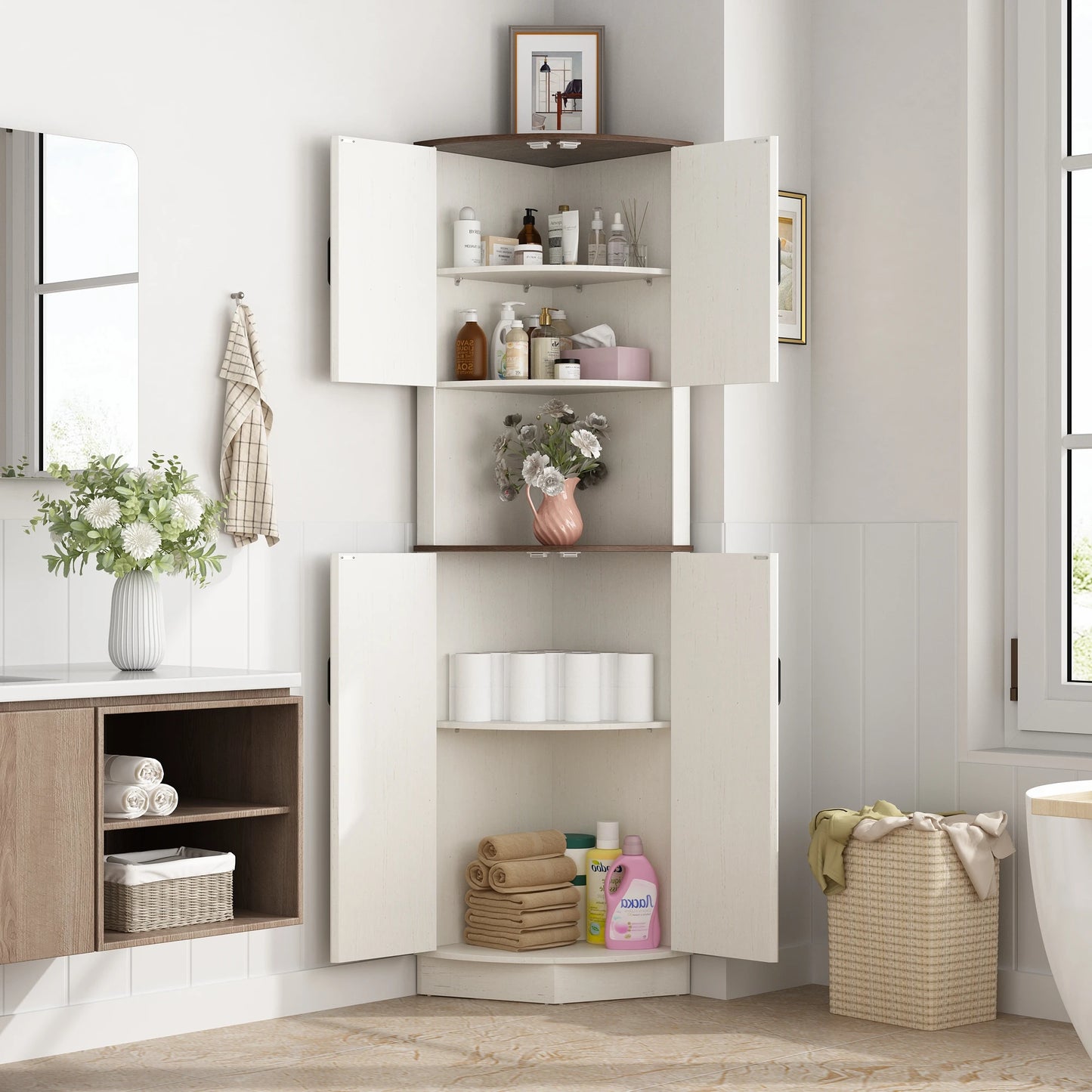 Everyday EssentialsOnline Cabinet With Barn Doors And Shelf