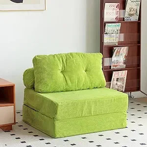 Convertible Sofa Bed with Foam Cushions, Armless Sleeper Couch for Living & Bedroom, Space-Saving Furniture
