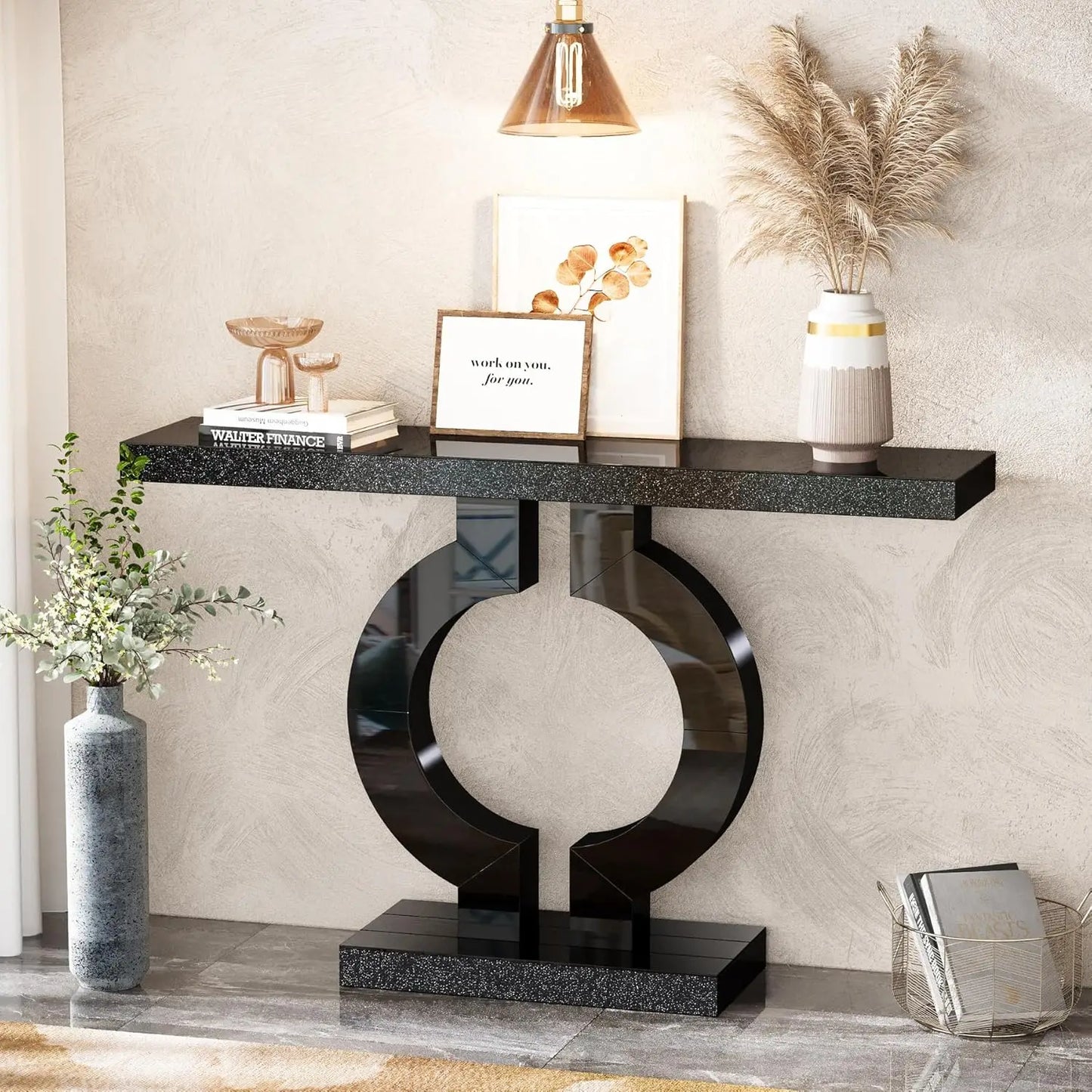 Tribesigns Mirrored Console Table Modern Entryway Decor