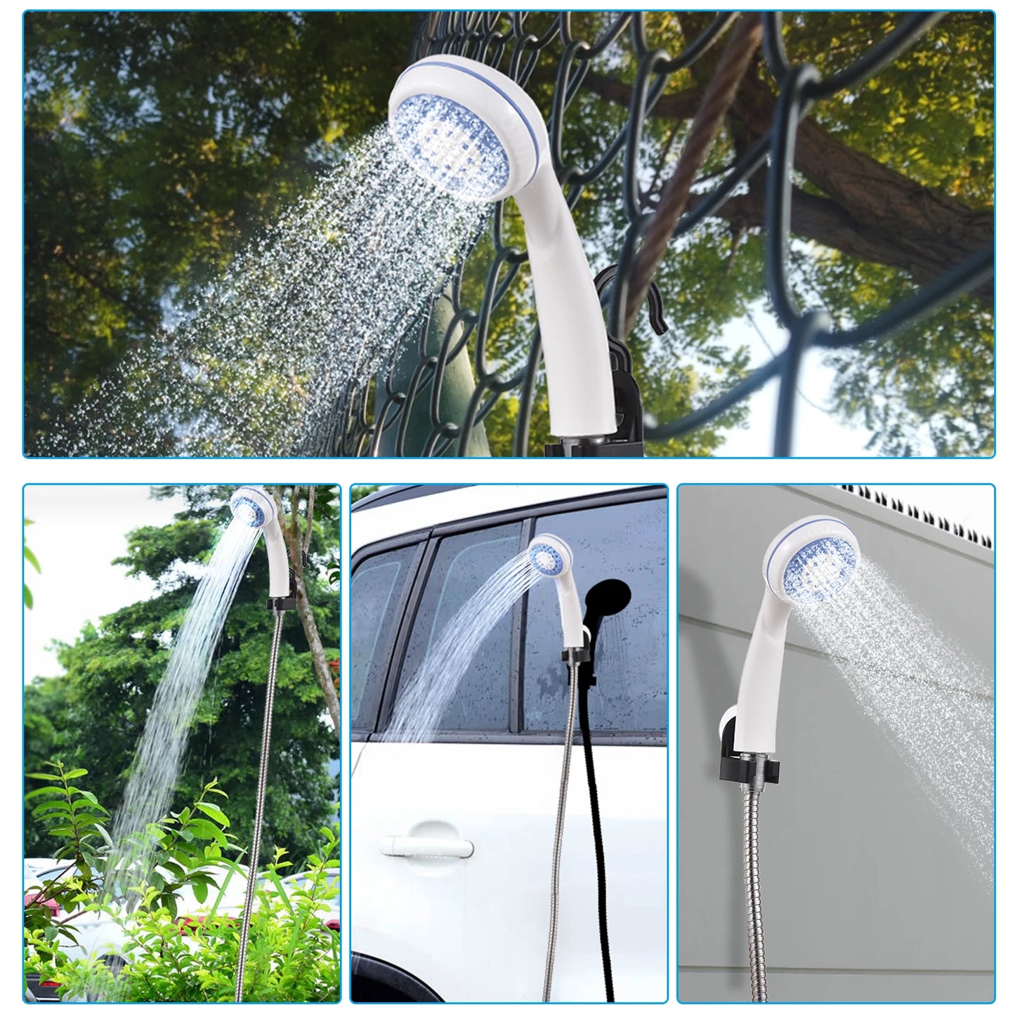 DOACT Portable Camping Shower Pump USB Rechargeable Outdoor