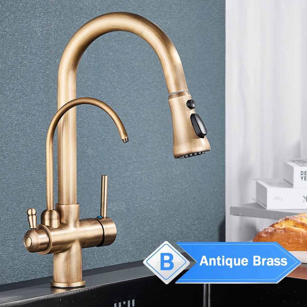 Rozin Purification Kitchen Faucet Pull Out Water Filter