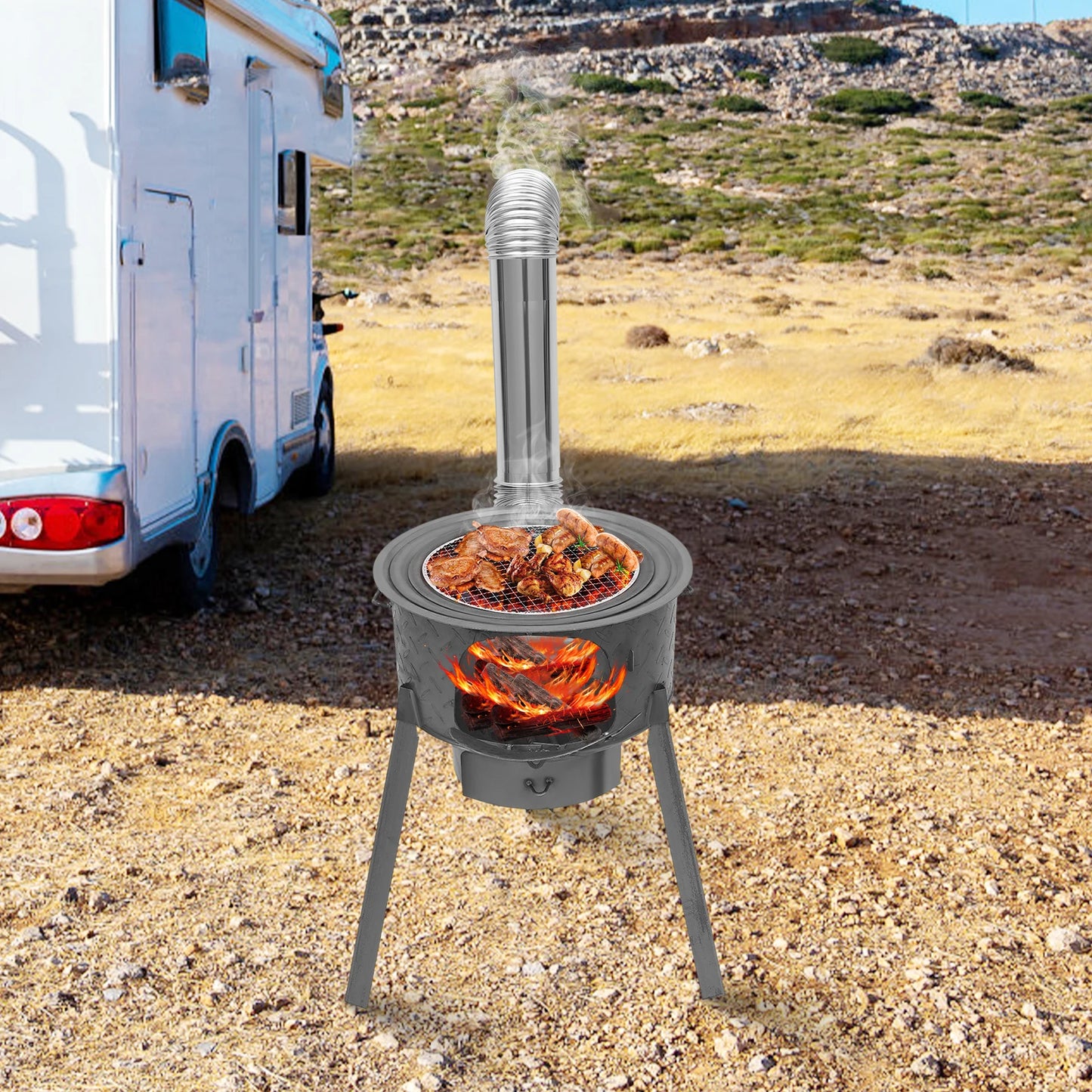 Portable Wood Burning Stove For Camping Outdoor Use