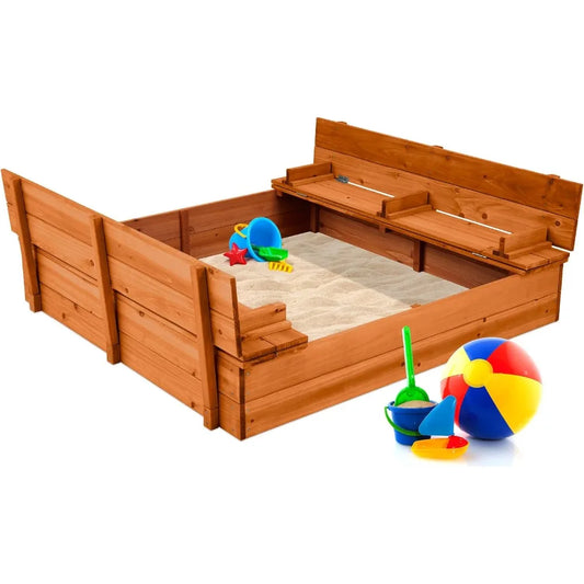 Hign Concerned Cedar Wooden Kids Outdoor Sandbox Benches