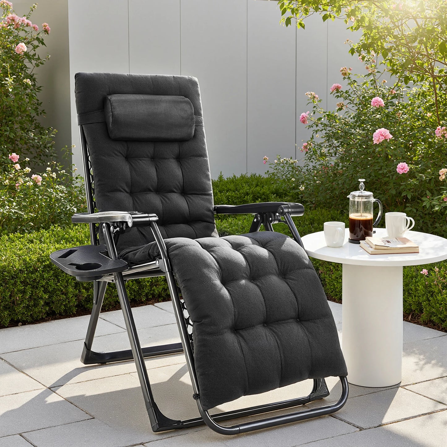 JHK Zero Gravity Portable Recliner Set Of 2 Patio Chairs