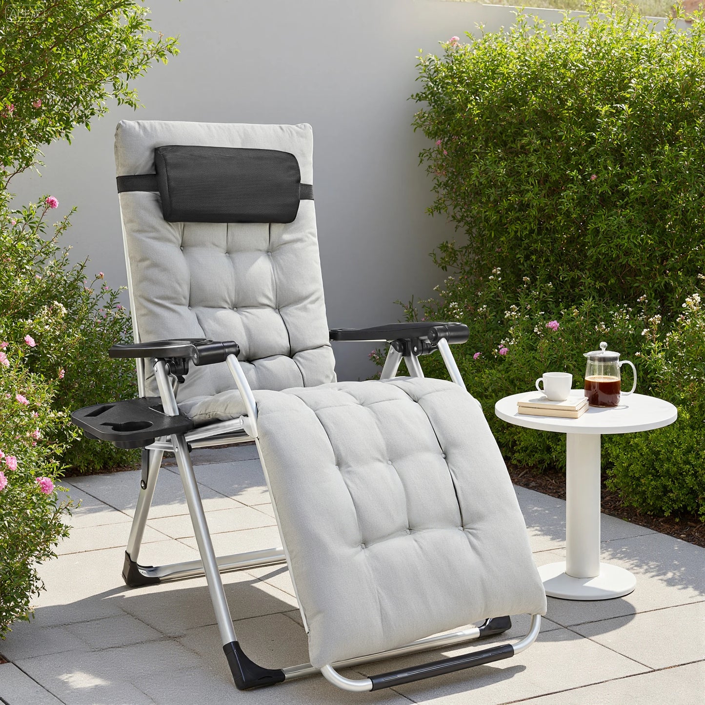 JHK Zero Gravity Portable Recliner Set Of 2 Patio Chairs
