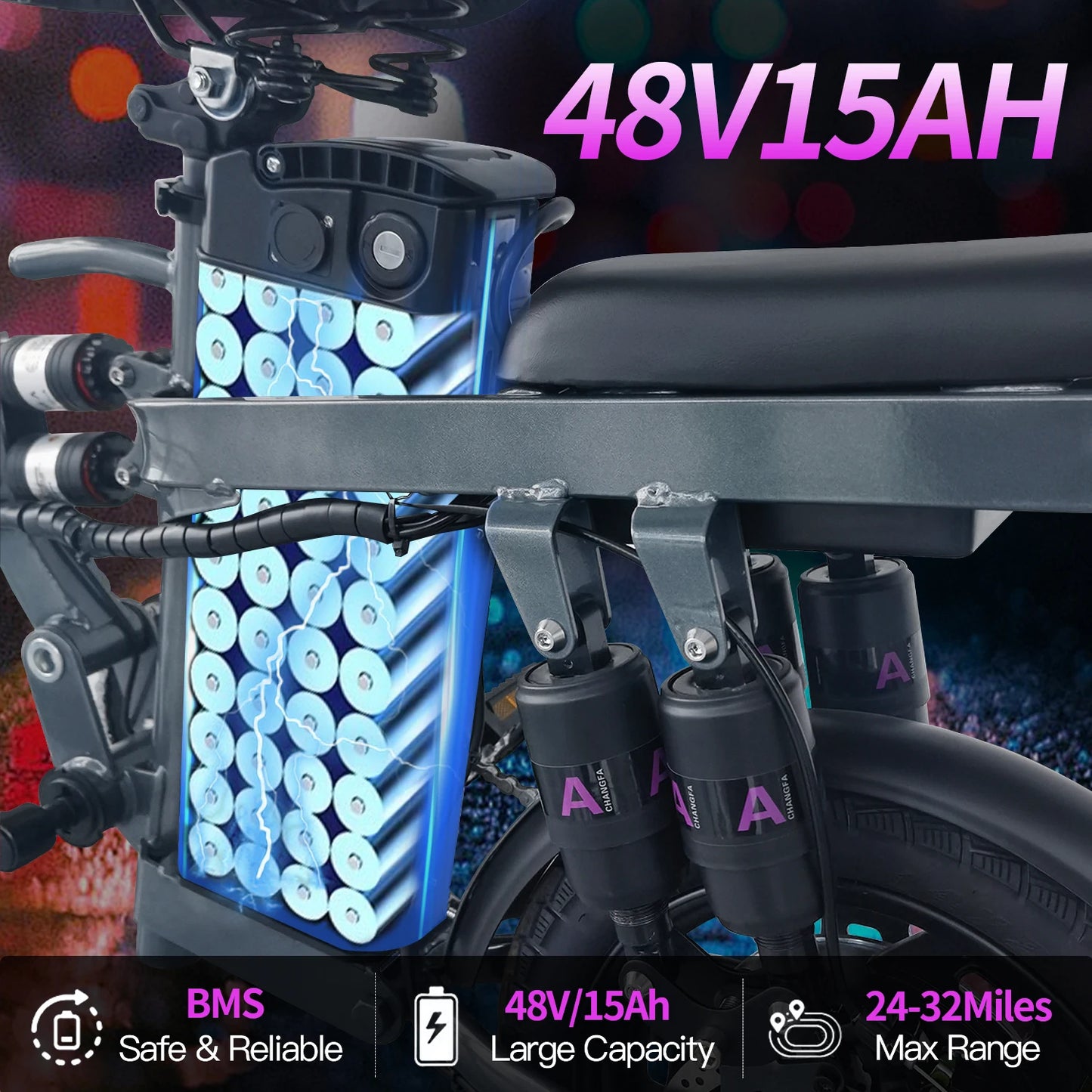 Volta Folding Electric Bike For Adult 600W Peak Motor 25MPH