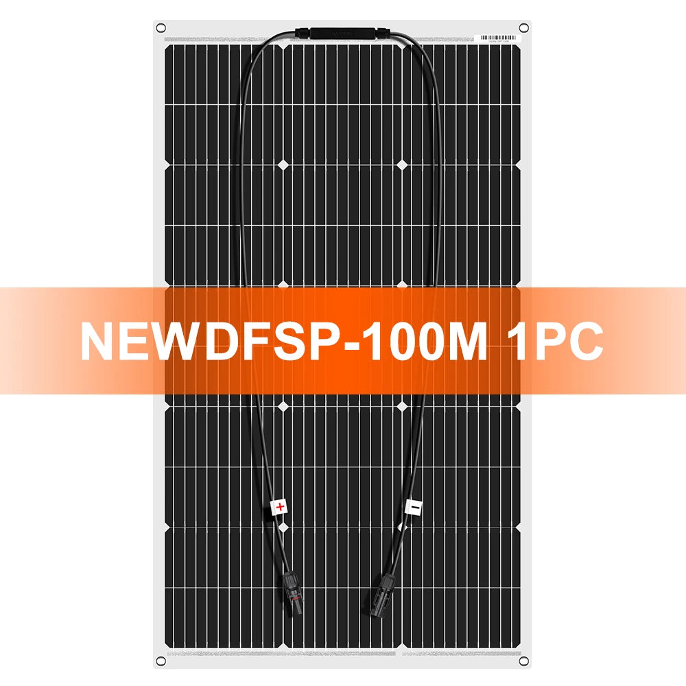 DOKIO Flexible Solar Panel Waterproof Monocrystalline 100W