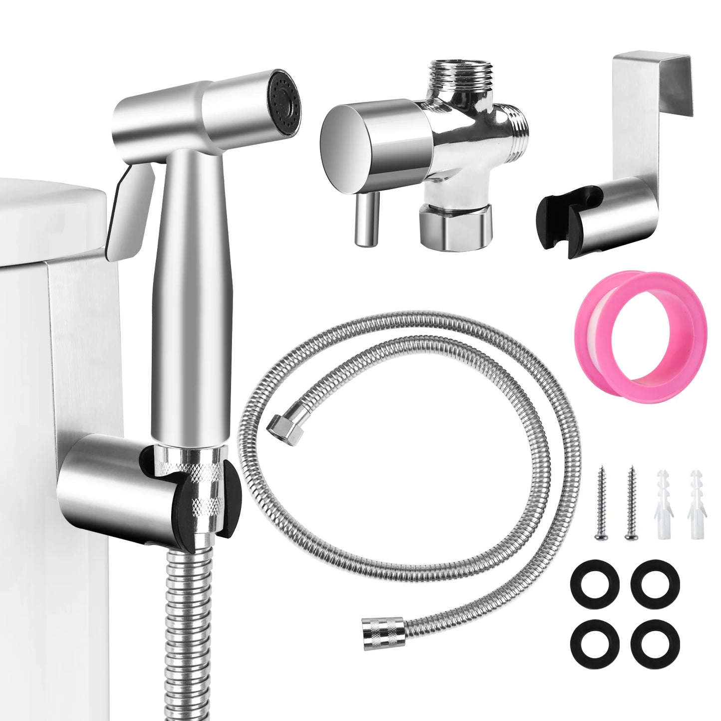 Everyday Essentials Handheld Bidet Sprayer Steel 304