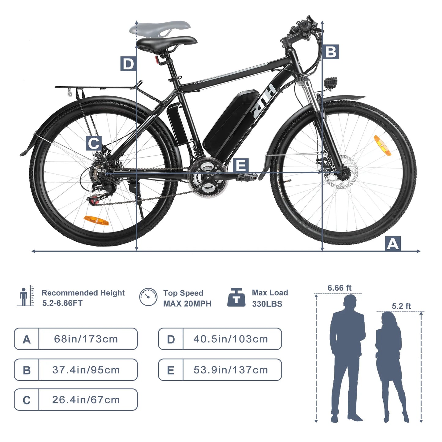 ZNH 1000W Electric Mountain Bike With Removable Battery
