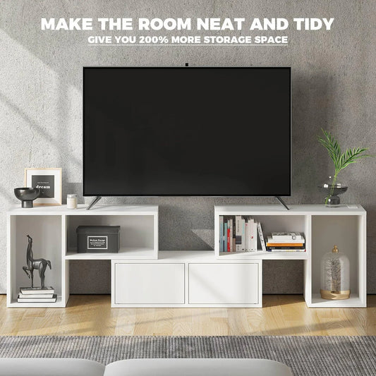 Board TV Cabinet Stand Panel Set with LED Light Drawer Living Room Home Furniture Board TV Cabinet Home Furniture Board TV Stand