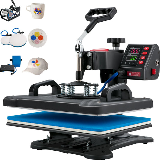 SucceBuy 5 In 1 Heat Press Clamshell Sublimation Printer