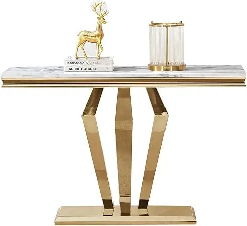 Everyday EssentialsOnline Marble Console Table With D Base