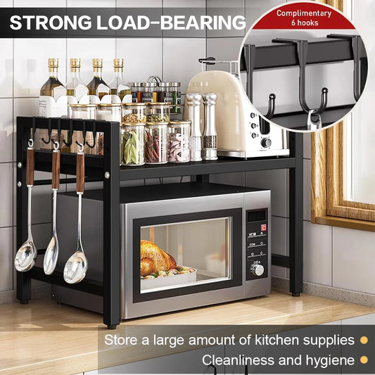 Everyday EssentialsOnline Expandable Microwave Rack 6 Hooks