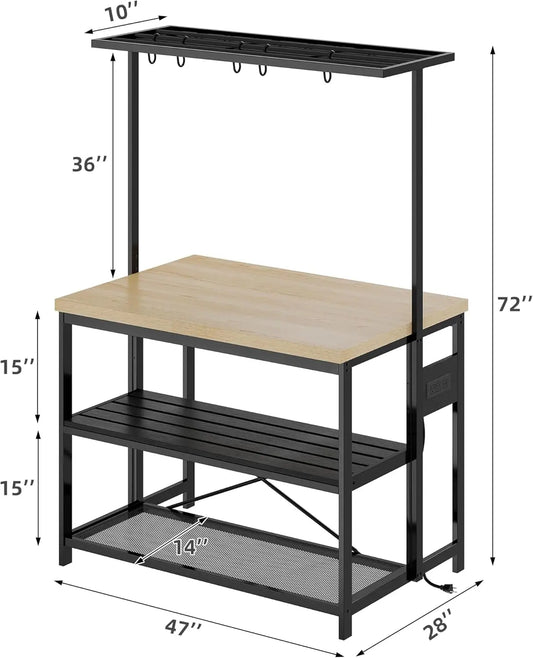 Everyday EssentialsOnline HiMISSH Kitchen Island with Storage