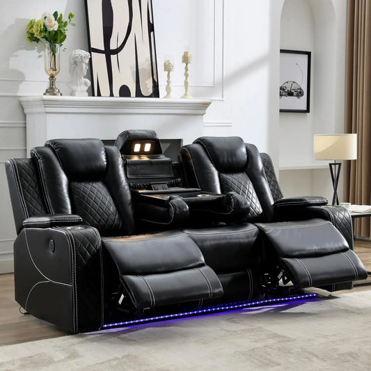 Everyday EssentialsOnline 3 Seat Power Reclining Sofa USB C