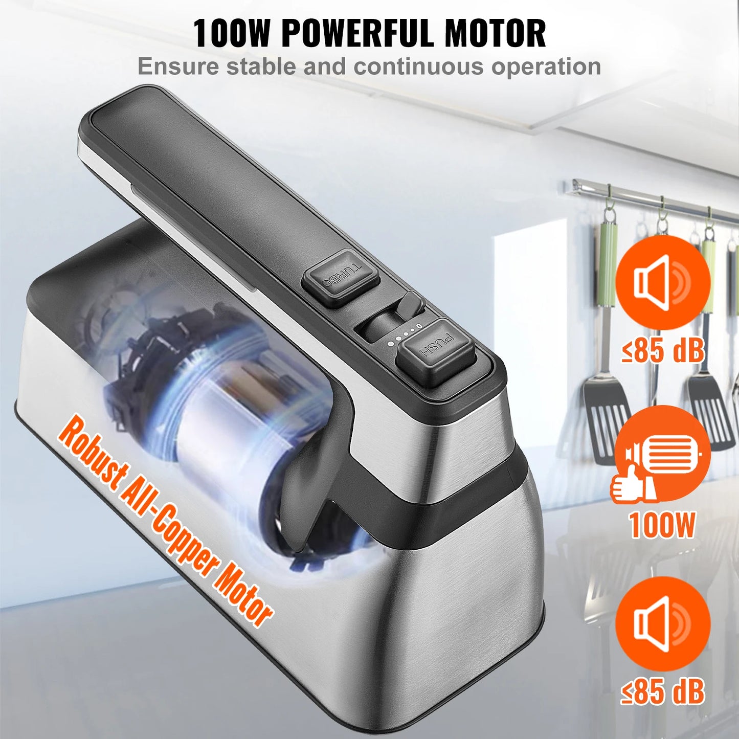 VEVOR Cordless Electric Hand Mixer for Baking and Whipping