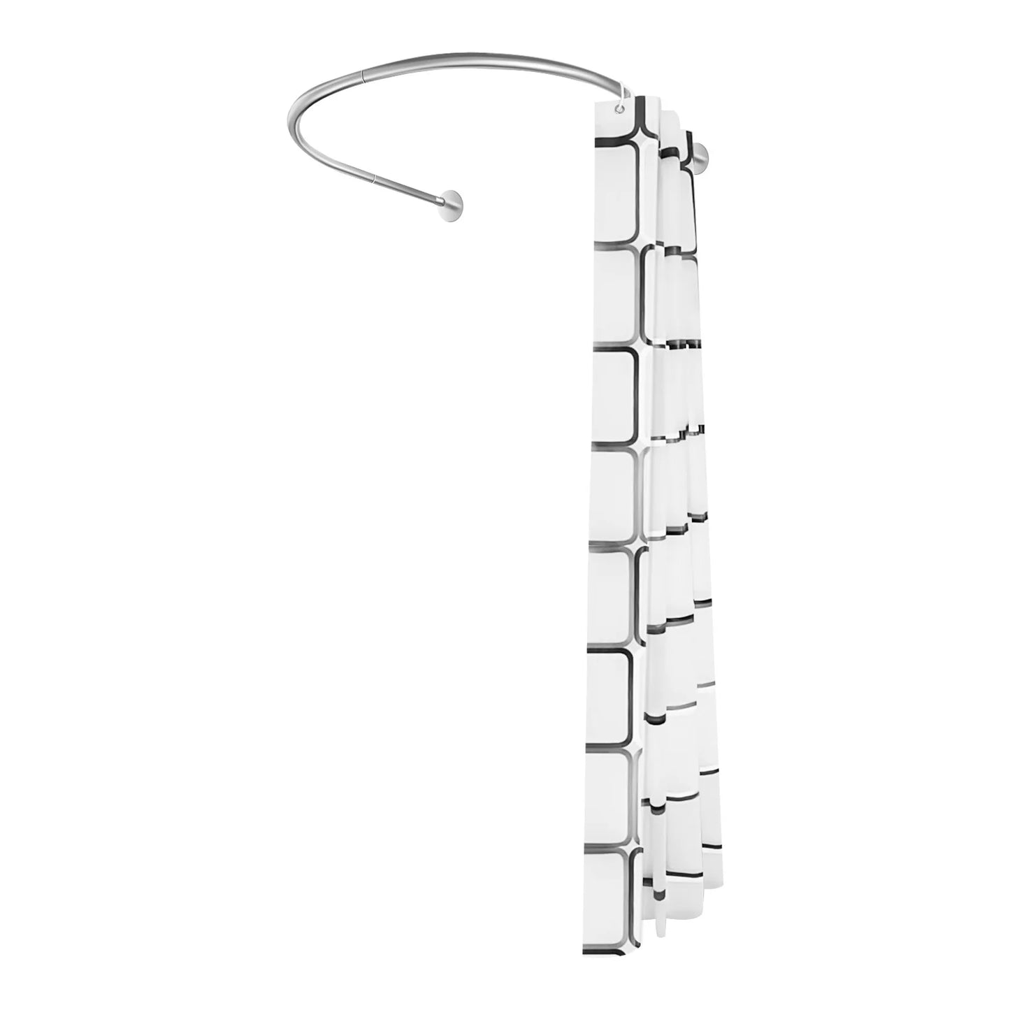 Craft of Weaving Stainless Curved Corner Shower Curtain Rod