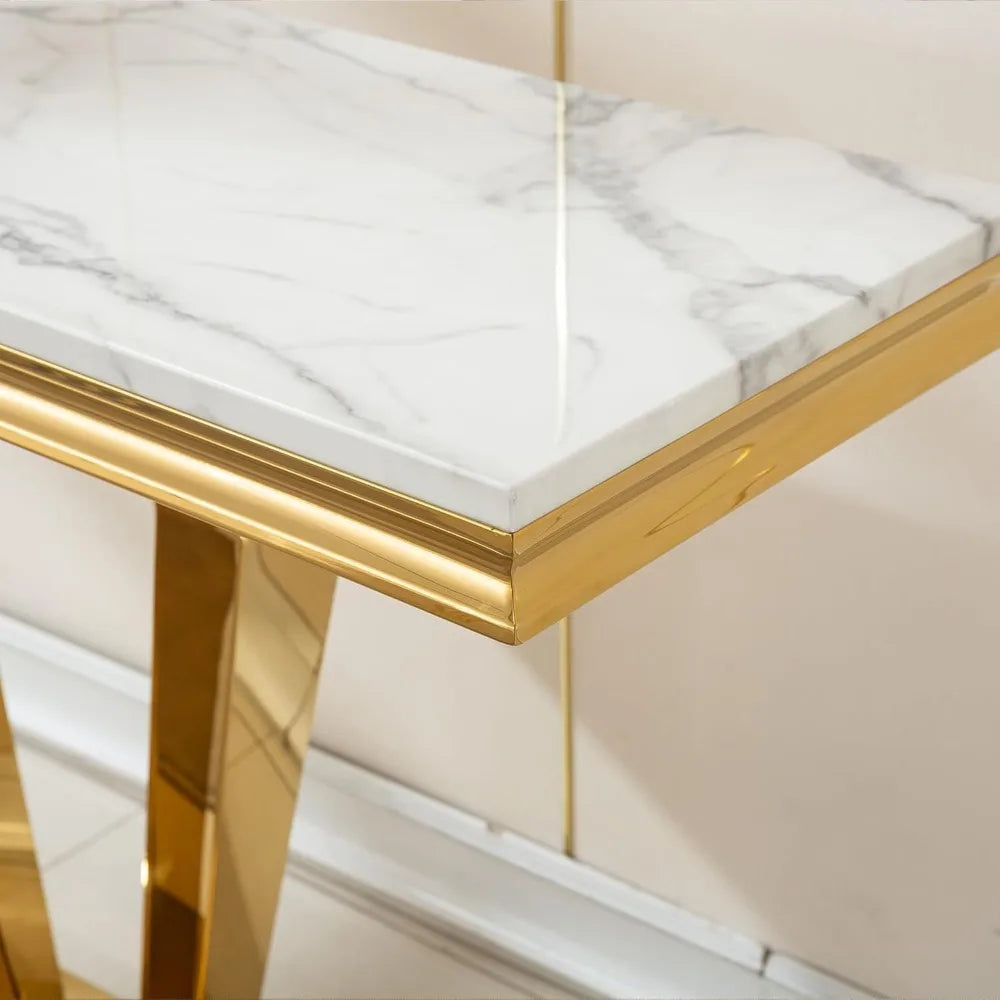 Everyday EssentialsOnline Marble Console Table With D Base