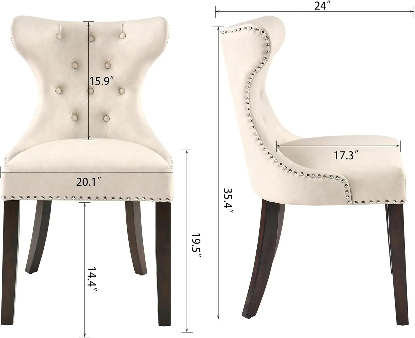 Everyday Essentials Guangbai Tufted Faux Leather Chairs