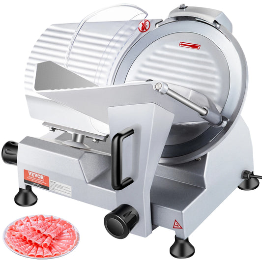 VEVOR 240W Commercial Meat Slicer with Carbon Steel Blade